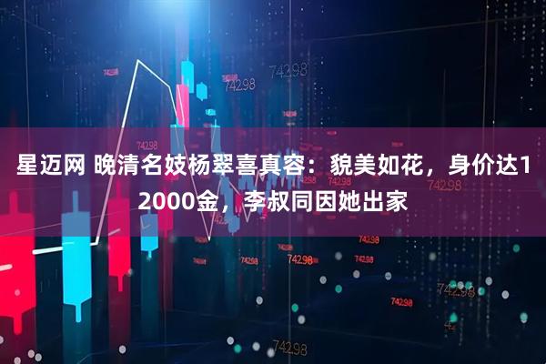 星迈网 晚清名妓杨翠喜真容：貌美如花，身价达12000金，李叔同因她出家