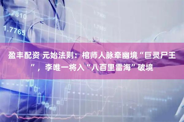 盈丰配资 元始法则：棺师人脉牵幽境“巨灵尸王”，李唯一将入“八百里雷海”破境